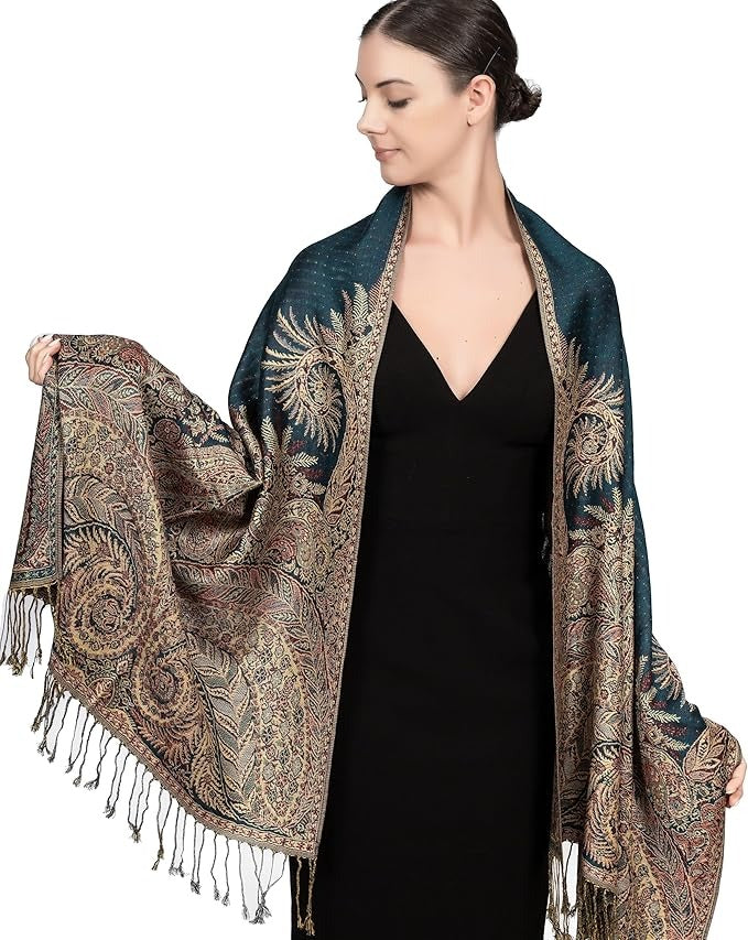 Bulk Vintage Fringed Cashmere Warm Scarf - Outdoor Travel Blanket Theater Shawl