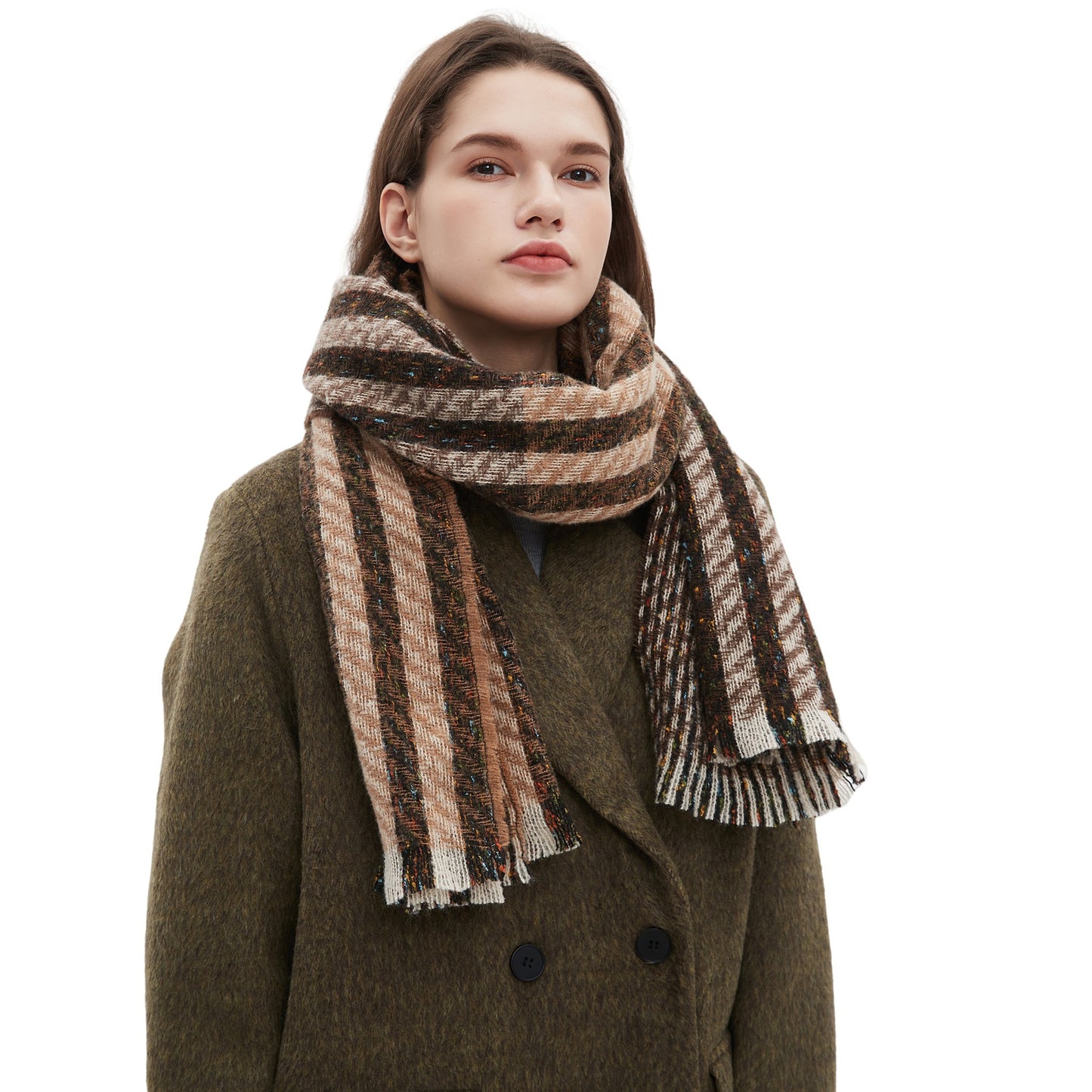 Bristle-haired striped scarf