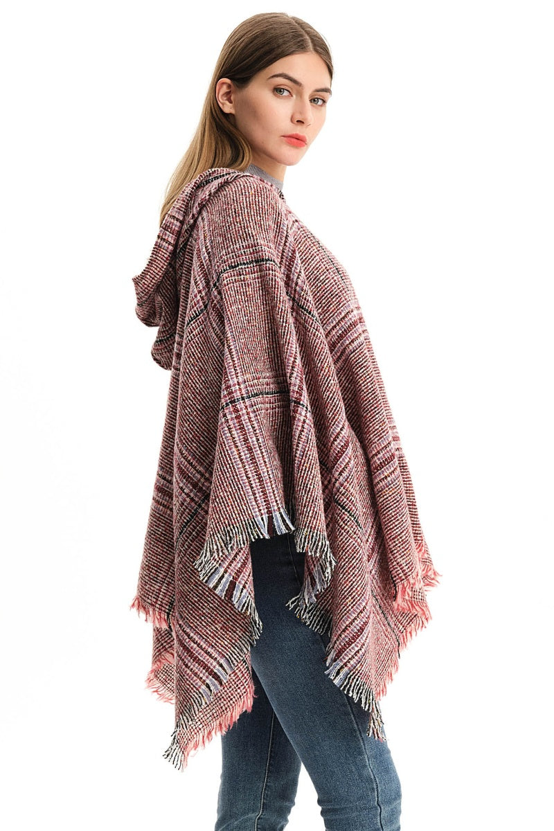 Blanket Poncho Hoodie Cape Shawl