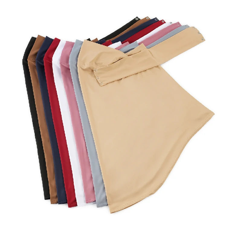 Wholesale Assorted Colors Snap Button Hijab Bulk Modesty Neck & Chest Covers