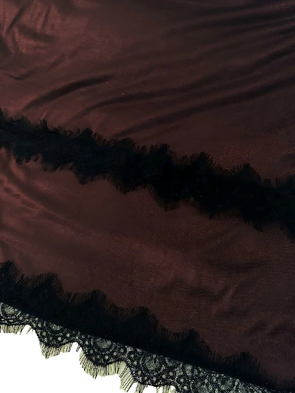 Wholesale High Quality Breathable Jersey Scarf with Scalloped Lace Detailing