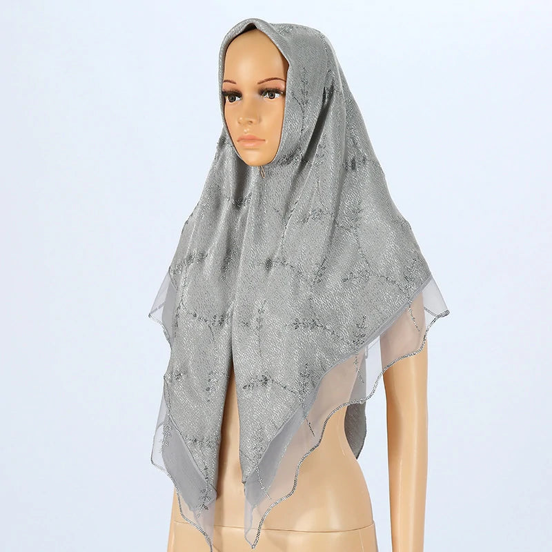 Grey Muslim Hijab Scarf