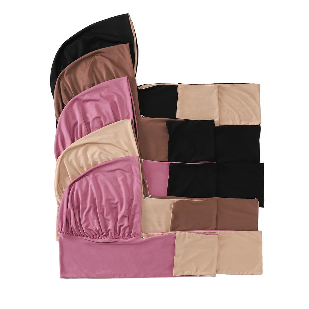 Wholesale Reversible Modal Hijab Undercap with Snaps