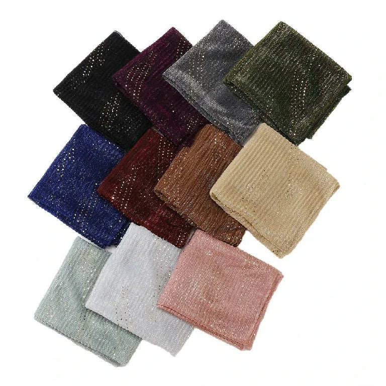 Wholesale Premium Pleated Glitter Hijab with Sparkle Dots