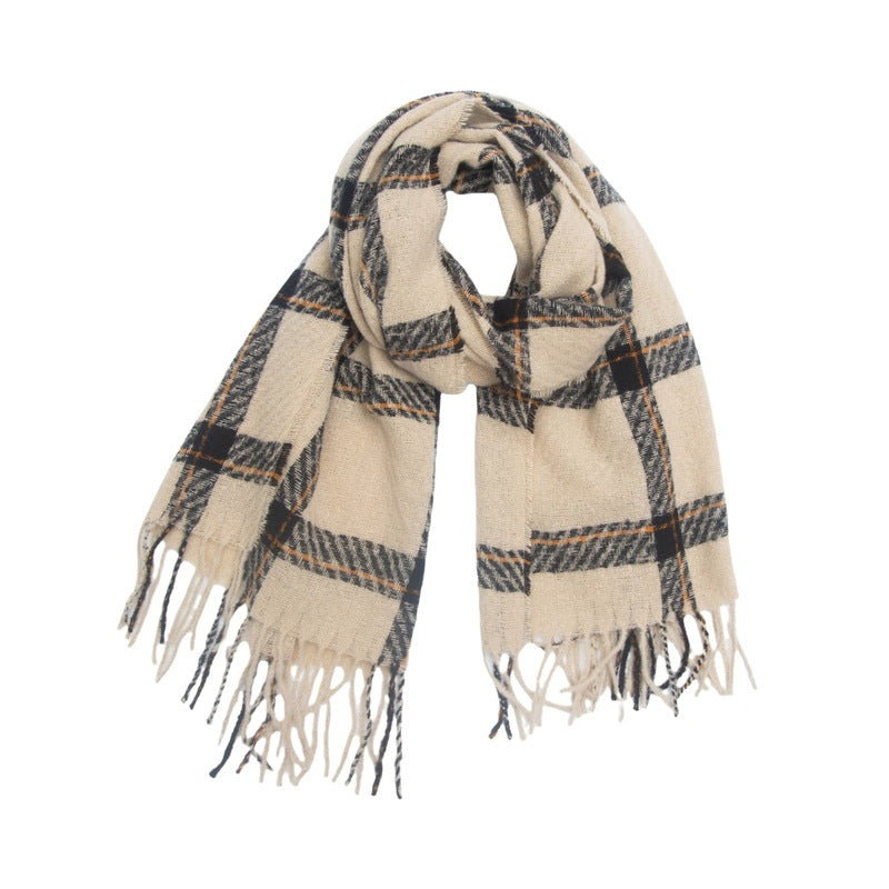 Winter Scarf for Women Shawl Cashmere Feel Tassel