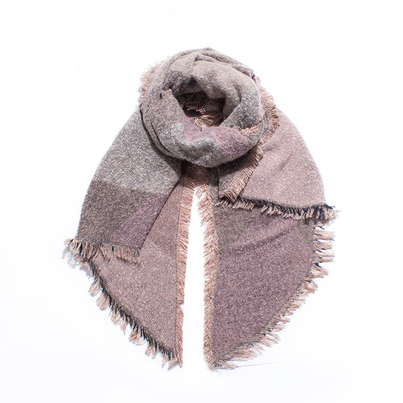 rubber purple and pink scarf