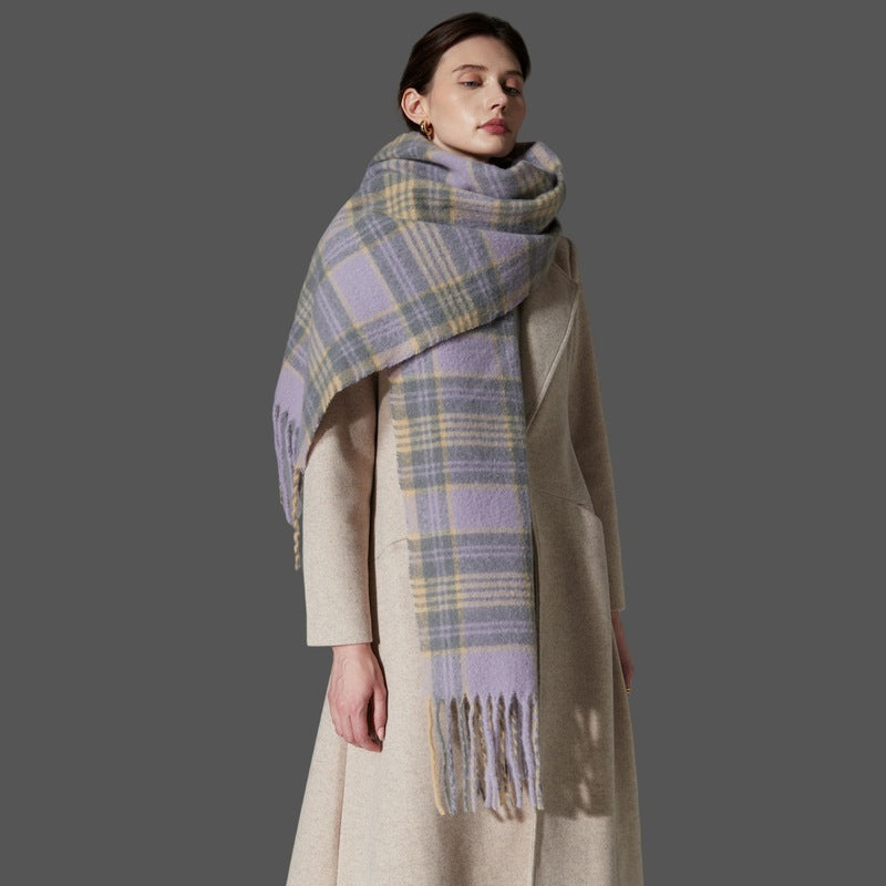 Warm large winter scarf