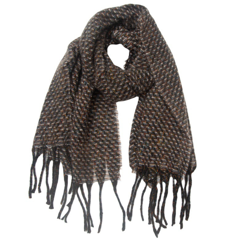 Warm large winter scarf