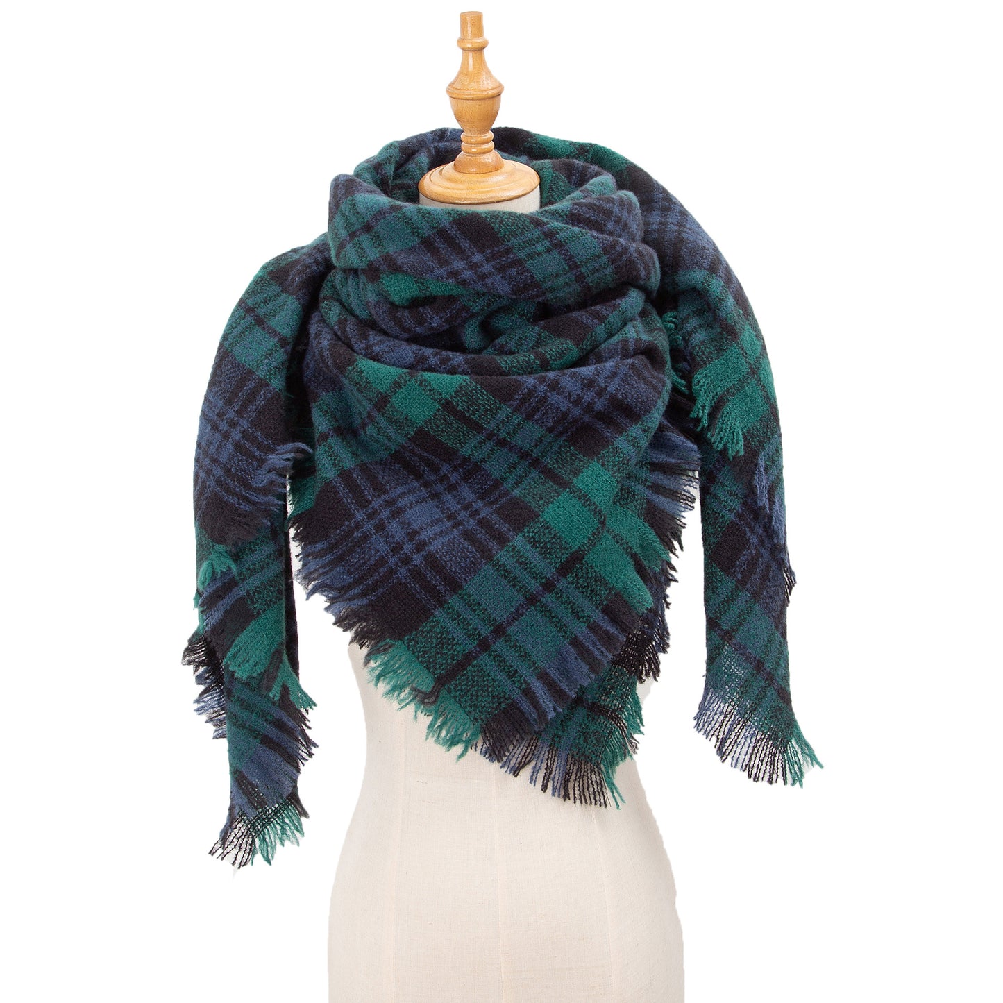 Green plaid scarf