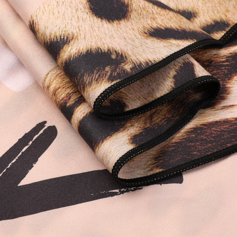 leopard print beach towel