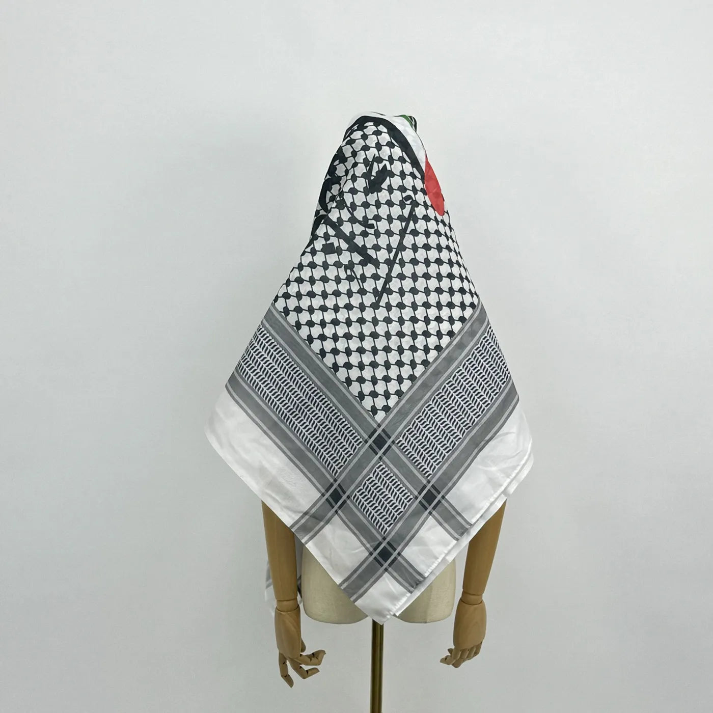 black and white keffiyeh
