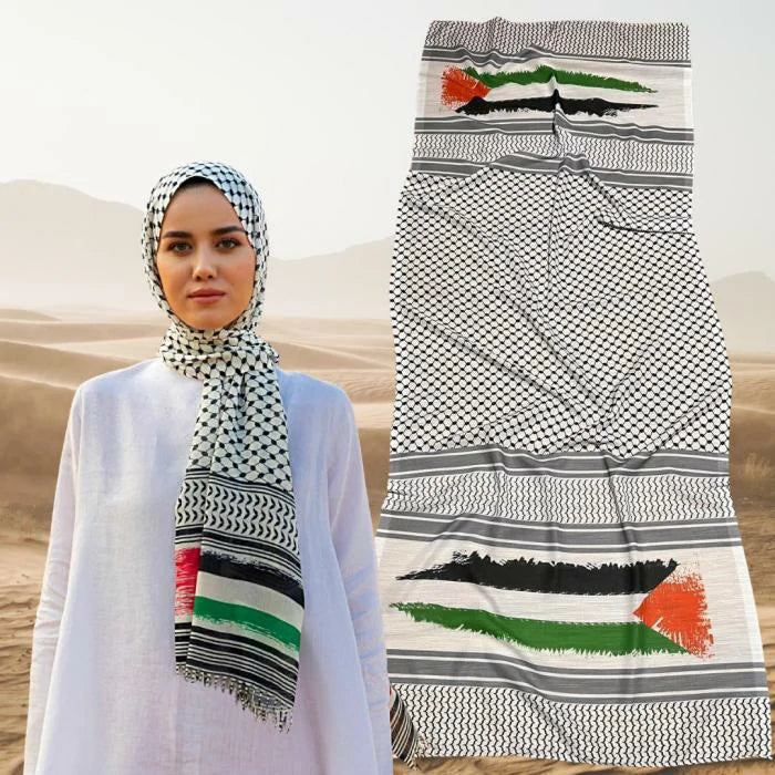 Scarves with the Palestinian flag