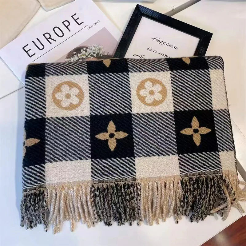 Scarf with brand logo