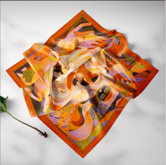 Creative Designs for Phoenix Rising Silk Scarves