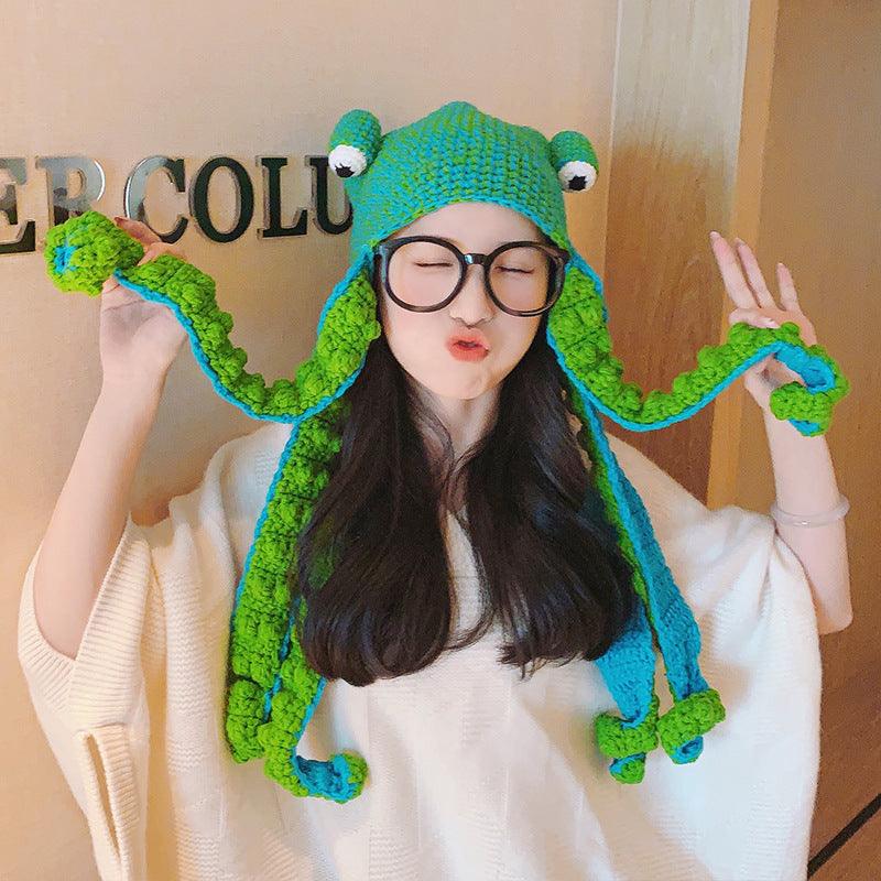 Why are dopamine-colored octopus knit hats so popular?