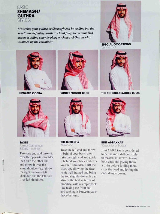 Different Ways to Wear the Shemagh in Arab Countries