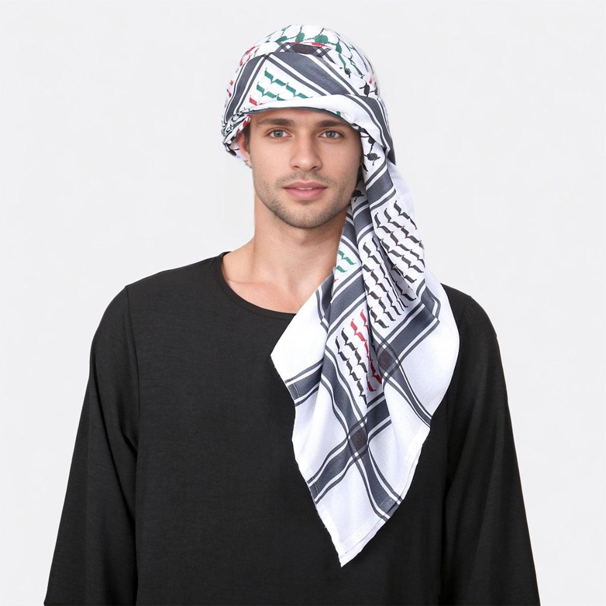 Arabic Scarf & Hijab Three Colors & Black & Red Keffiyeh scarves wraps