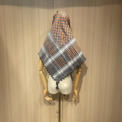 orange palestinian keffiyeh