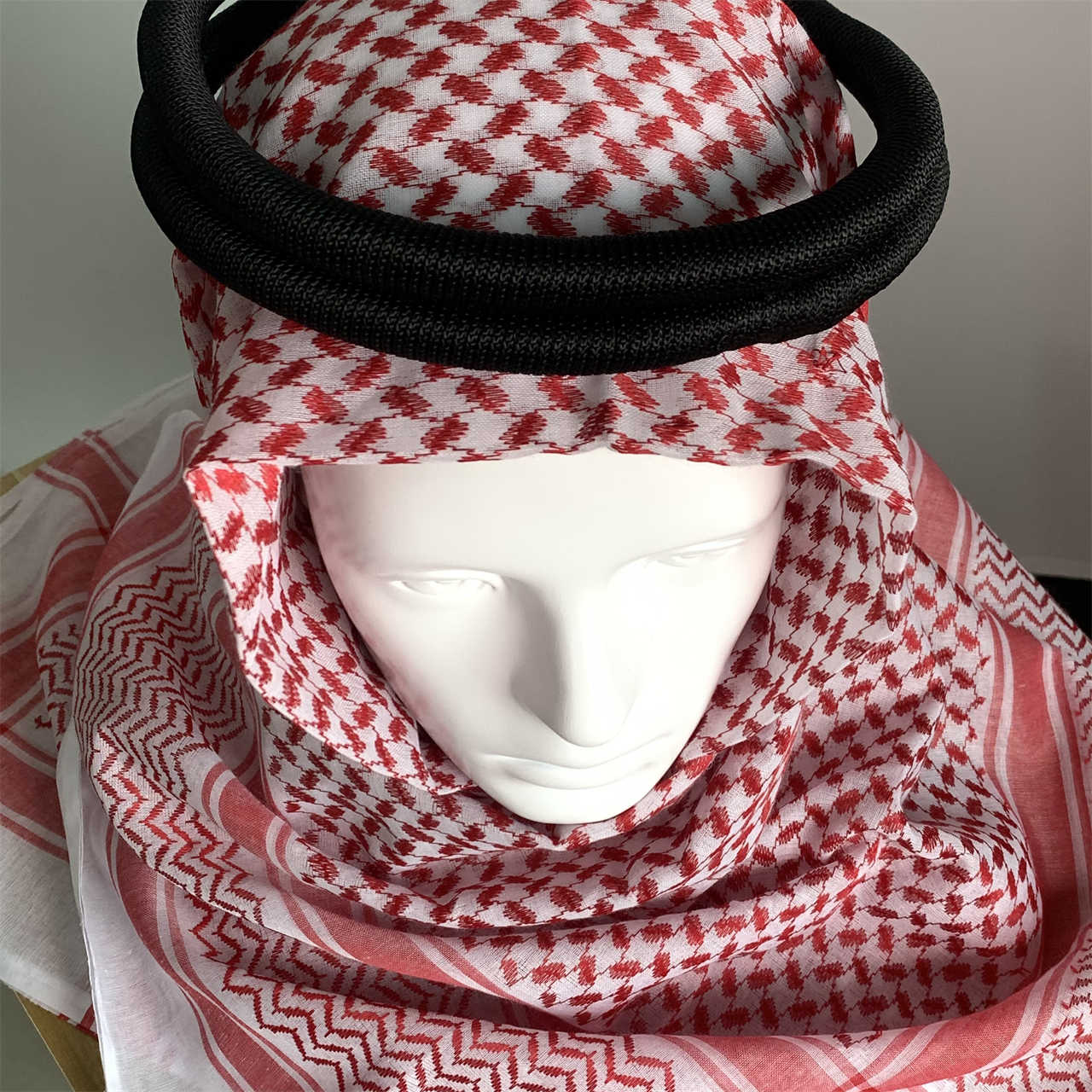 Arab Head Scarf Keffiyeh Middle East Desert Shemagh Wrap Muslim Headwear