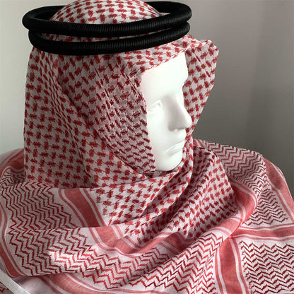 Arab Head Scarf Keffiyeh Middle East Desert Shemagh Wrap Muslim Headwear