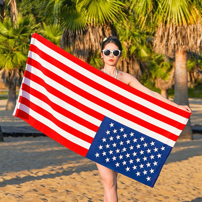 beach towel american flag