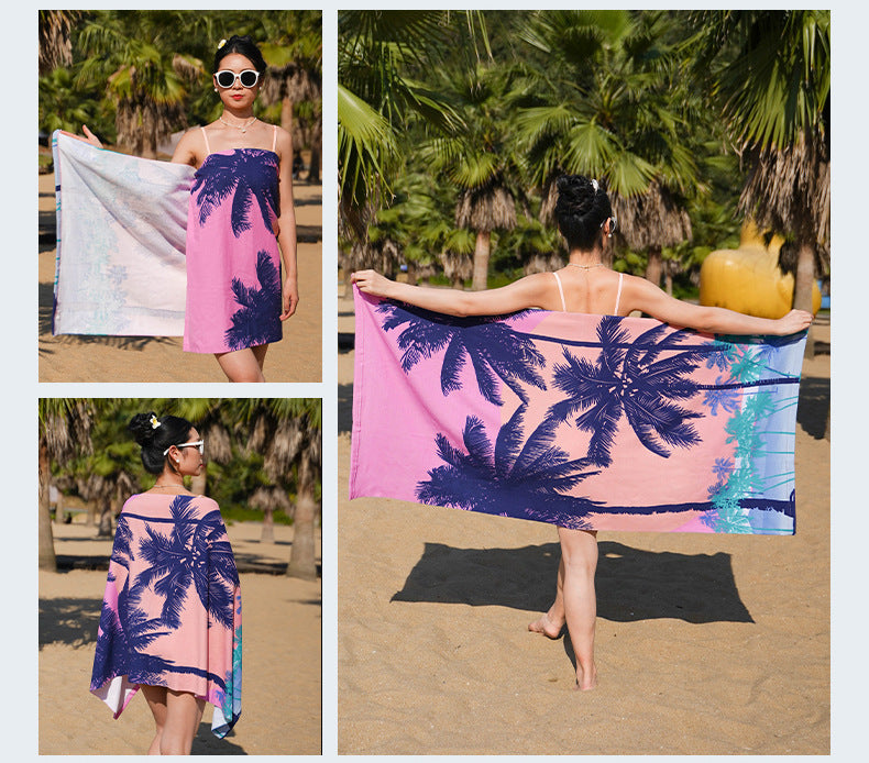 Coconut palm microfiber beach towels