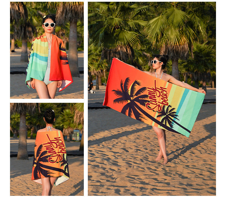 Coconut Palm Microfiber Beach Towels