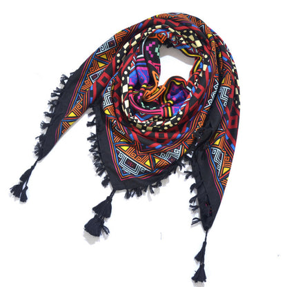 black jacquard scarf