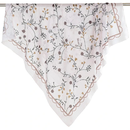 Bulk Elegant Scalloped Edge Floral Square Scarf Supplier