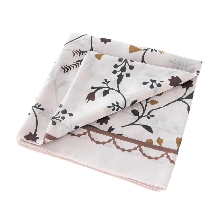 Bulk Elegant Scalloped Edge Floral Square Scarf Supplier