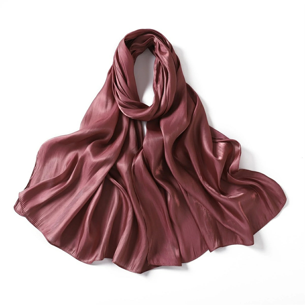 Bulk Premium High Luster Satin Hijab Plain Lightweight Evening Wraps Women