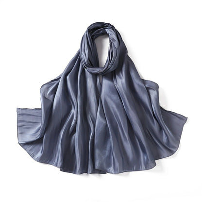 Bulk Premium High Luster Satin Hijab Plain Lightweight Evening Wraps Women