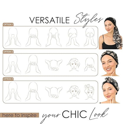 Hair Loss Scarf Headwrap Cover Hat Turban Covering Wrap