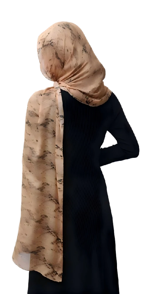 Custom Digital Printing Scarf Lightweight Snake Print Chiffon Shawl For Women