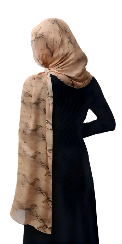 Custom Digital Printing Scarf Lightweight Snake Print Chiffon Shawl For Women