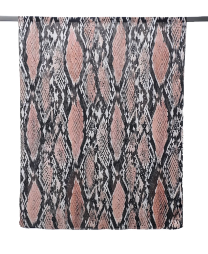 Custom Digital Printing Scarf Lightweight Snake Print Chiffon Shawl For Women