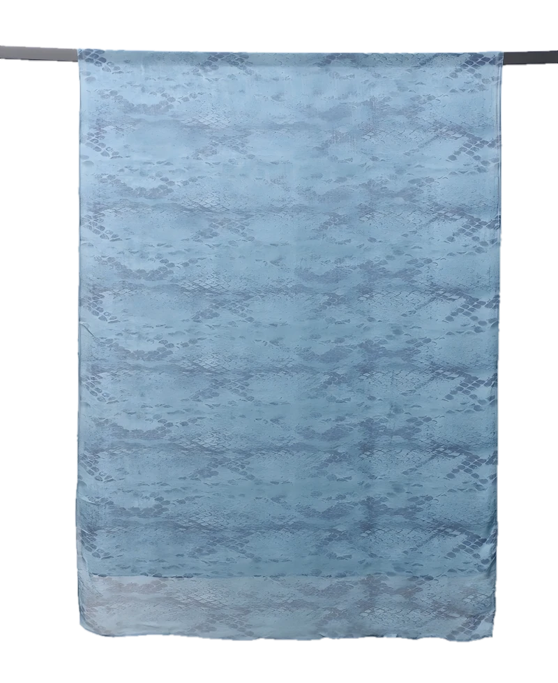 Custom Digital Printing Scarf Lightweight Snake Print Chiffon Shawl For Women