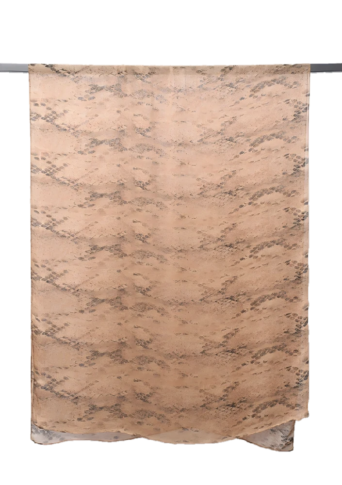Custom Digital Printing Scarf Lightweight Snake Print Chiffon Shawl For Women