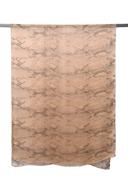 Custom Digital Printing Scarf Lightweight Snake Print Chiffon Shawl For Women