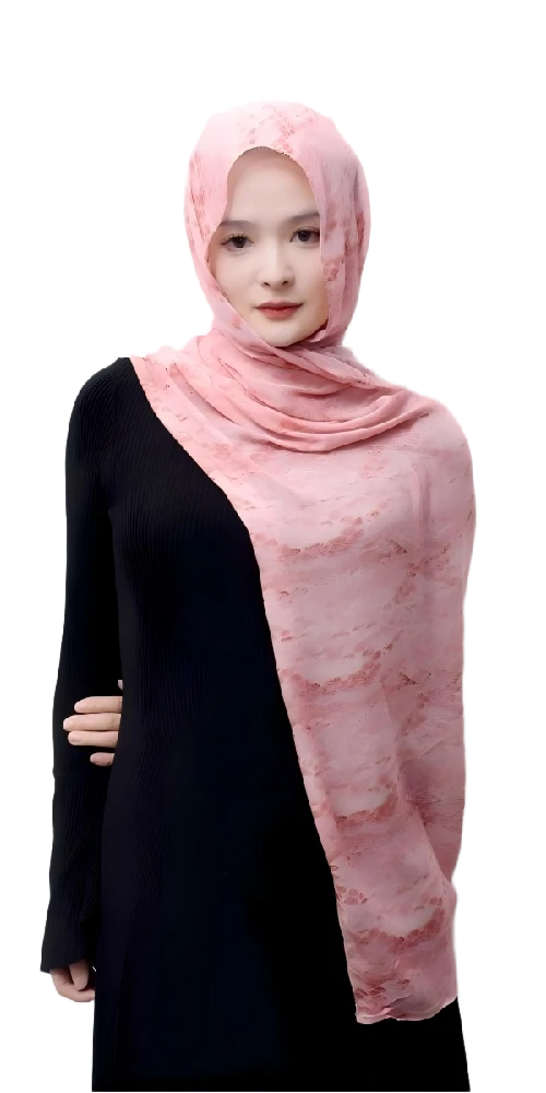 Custom Digital Printing Scarf Lightweight Snake Print Chiffon Shawl For Women