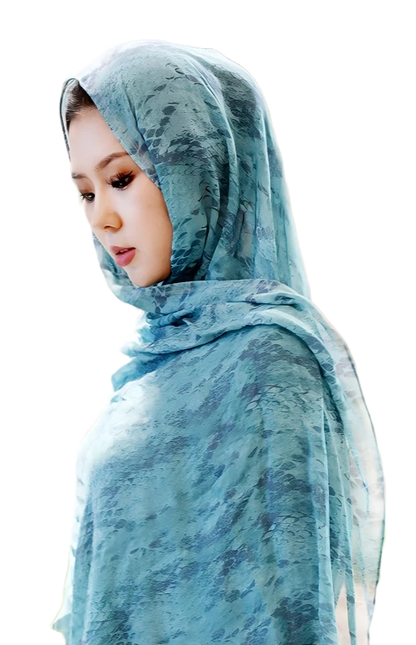 Custom Digital Printing Scarf Lightweight Snake Print Chiffon Shawl For Women