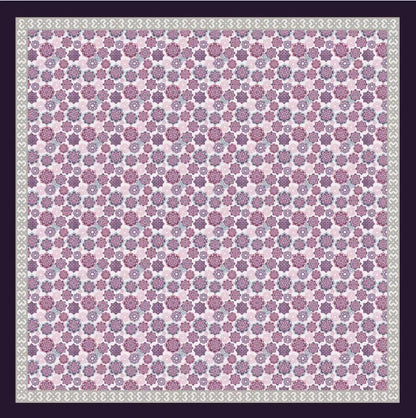 Customized Arabesque Motif Square Scarf Supplier Bohemian Mandala Print Headscarf