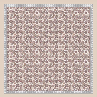 Customized Arabesque Motif Square Scarf Supplier Bohemian Mandala Print Headscarf