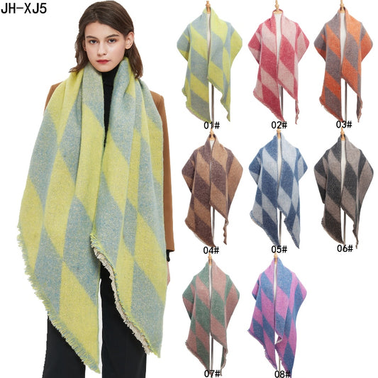 Bouclé jacquard scarf