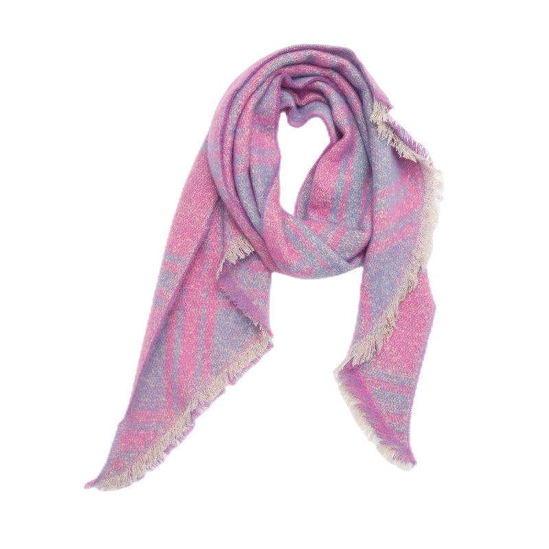 Yarn diamond quilted angled scarf