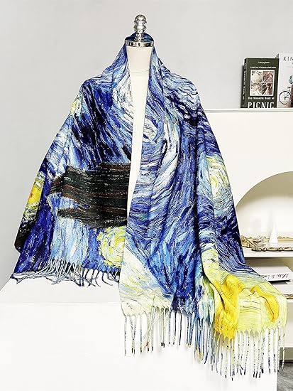 Double-Sided Van Gogh Starry Sky Scarf