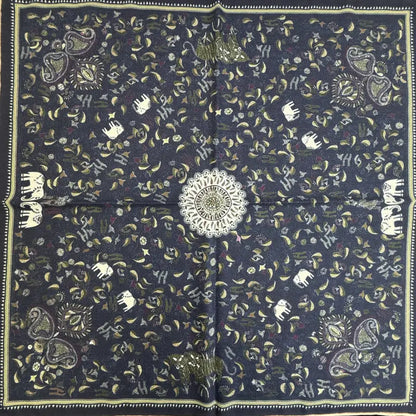 Elephant Paisley Wool Scarf Oversized Bohemian Digital Print Scarf Supplier