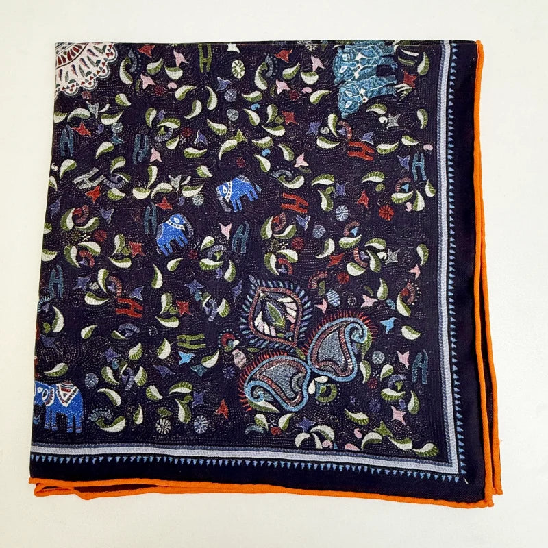 Elephant Paisley Wool Scarf Oversized Bohemian Digital Print Scarf Supplier