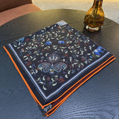 Elephant Paisley Wool Scarf Oversized Bohemian Digital Print Scarf Supplier