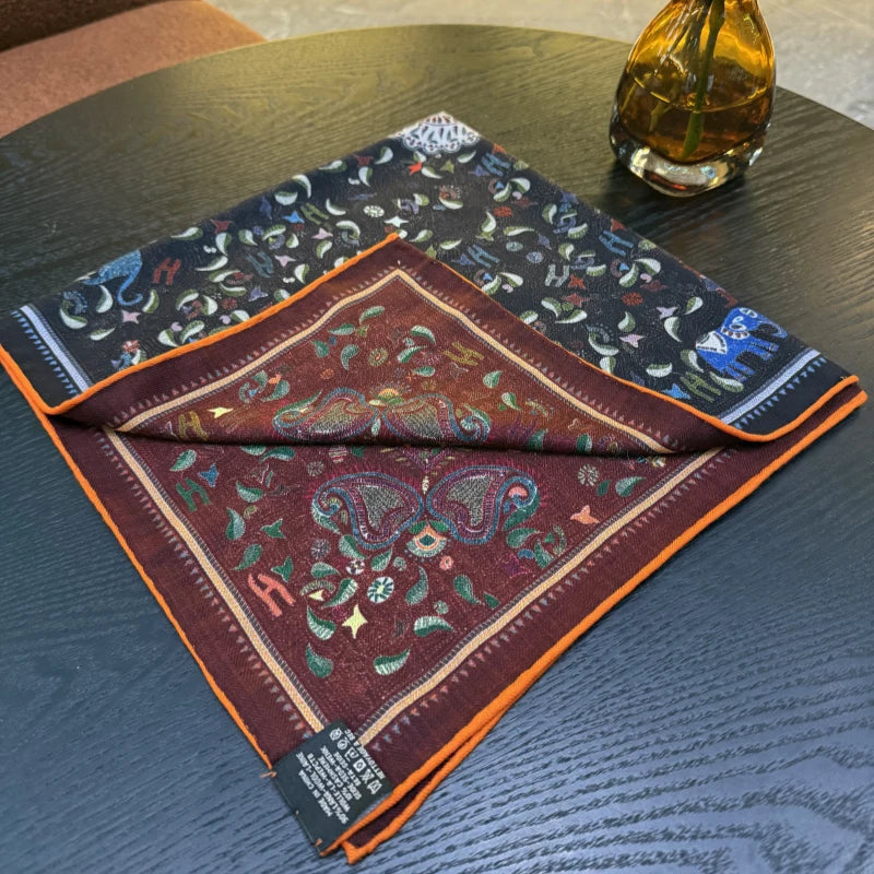 Elephant Paisley Wool Scarf Oversized Bohemian Digital Print Scarf Supplier